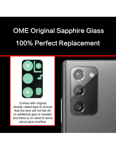 Kit Reemplazo Cristal Lente Cámara Samsung Galaxy Note 20 Gris