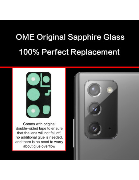 Kit Reemplazo Cristal Lente Cámara Samsung Galaxy Note 20 Gris