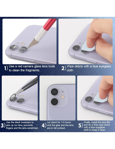 2 Cristales de Lente de Cámara Trasera Samsung Galaxy S25 Ultra + Kit