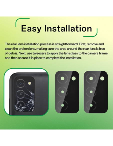 Paquete de 2 lentes de cámara trasera Samsung Galaxy A03s