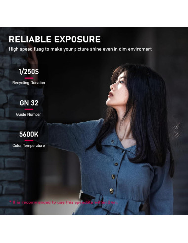 Flash Ulanzi F32 Speedlite GN32 5600K para Cámaras DSLR