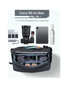 Bolsa de Mensajero Llano SHENZHEN Verde para Cámara DSLR 2