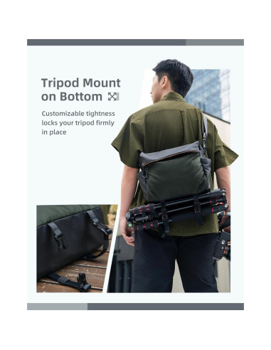 Bolsa de Mensajero Llano SHENZHEN Verde para Cámara DSLR