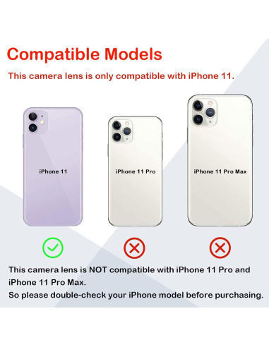 Reemplazo Lente de Cristal Cámara Trasera OEM iPhone 11