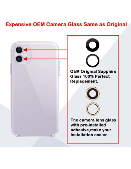 Reemplazo Lente de Cristal Cámara Trasera OEM iPhone 11
