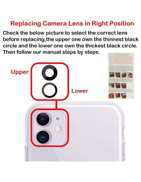 Reemplazo Lente de Cristal Cámara Trasera OEM iPhone 11