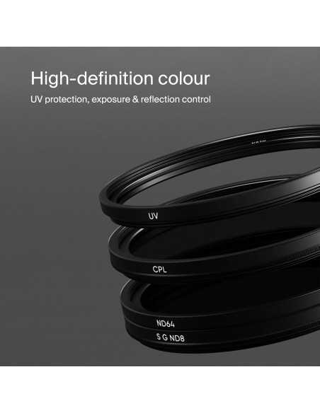 Kit de Filtros de Lente Urth 72mm 4-en-1 UV, CPL, ND64, ND8