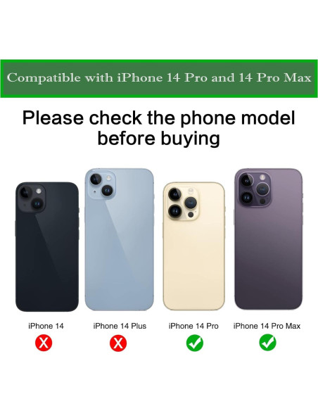 Juego de 3 Lentes de Reemplazo para Cámara iPhone 14 Pro Max