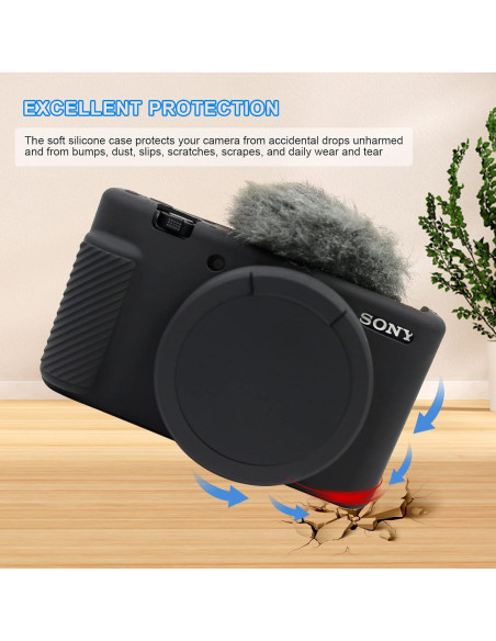 Funda de cámara Easy Hood para Sony ZV-1, silicona negra