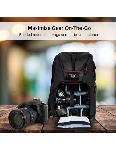 Mochila para Cámara DSLR Deco Gear, Compartimentos Personalizables