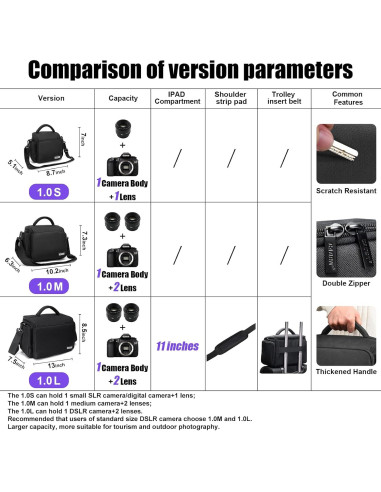 Bolsa de Hombro Compacta CADeN para Cámara SLR/DSLR Rosa