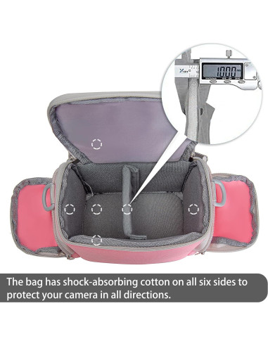Bolsa de Hombro Compacta CADeN para Cámara SLR/DSLR Rosa