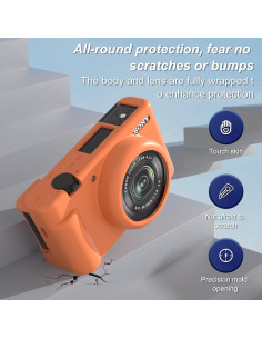 Funda de silicona para cámara Sony ZV-1F/ZV-1 II/ZV-1M2 - Naranja 2