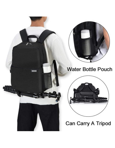 Mochila para Cámara CADeN L4 Impermeable con Compartimento Laptop 14"