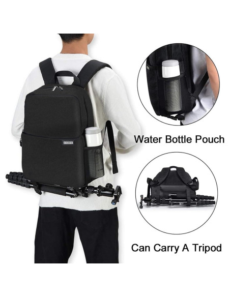 Mochila para Cámara CADeN L4 Impermeable con Compartimento Laptop 14"