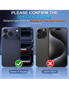 Protector de Lente de Cámara Suoman para iPhone 17 Pro Max - Vidrio Templado Azul 2