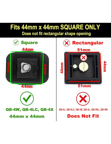 Adaptador de Montaje DaVoice QB-4W para Trípodes 44mm
