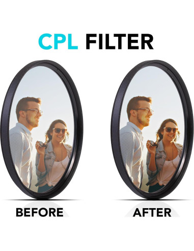 Filtro Polarizador Circular CPL 55mm Zeikos para Nikon y Tamron