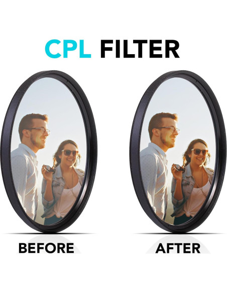 Filtro Polarizador Circular CPL 55mm Zeikos para Nikon y Tamron
