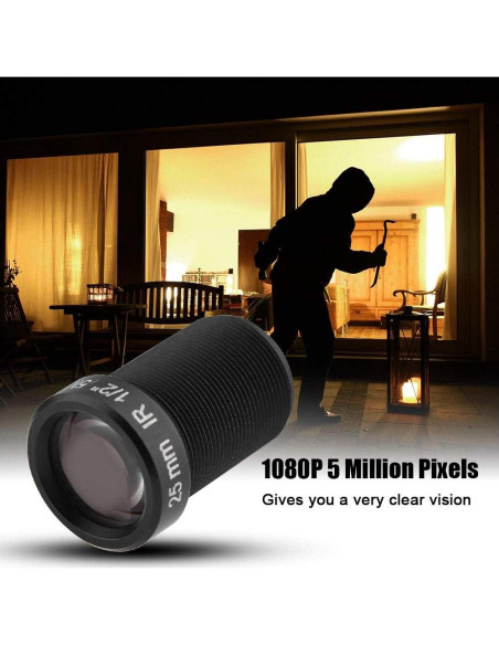 Lente de Cámara CCTV HD Wendry 5MP 25mm Visión Nocturna IR