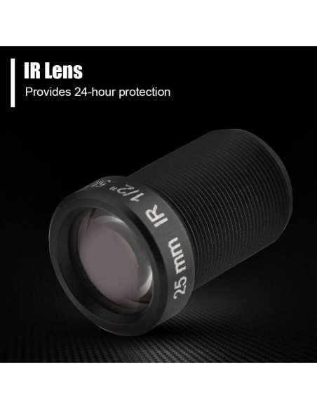 Lente de Cámara CCTV HD Wendry 5MP 25mm Visión Nocturna IR