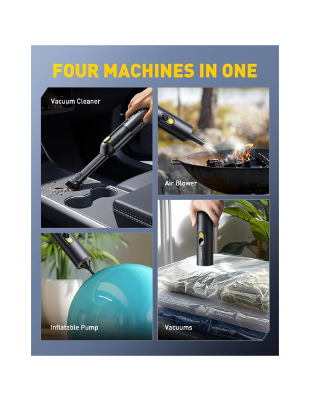 Aspiradora de Coche Portátil Inalámbrica AUXITO VC030 14000Pa