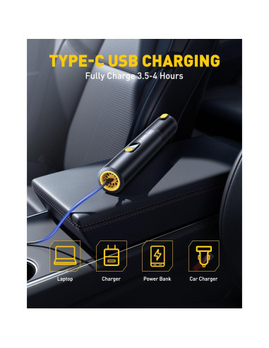 Aspiradora de Coche Portátil Inalámbrica AUXITO VC030 14000Pa