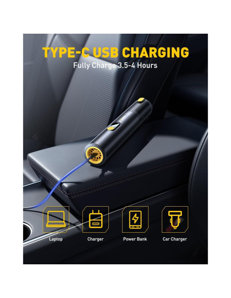 Aspiradora de Coche Portátil Inalámbrica AUXITO VC030 14000Pa