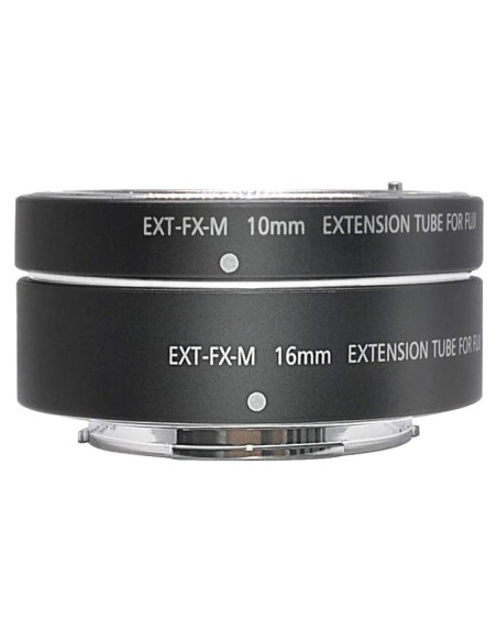 Tubo de extensión macro mcoplus 10+16mm para Fuji X-Mount