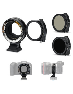 Adaptador de Montura EF-EOS R JJC con Filtros CPL y ND Variable