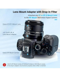 Adaptador de Montura EF-EOS R JJC con Filtros CPL y ND Variable 2