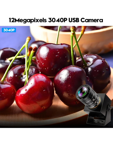 Cámara USB 4K IFWATER 12MP Lente Manual 3.6-10mm 120fps