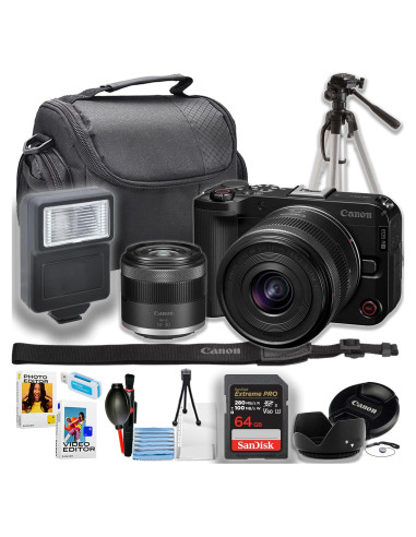 Cámara Sin Espejo Canon EOS R50 V + Lente 14-30mm + Accesorios