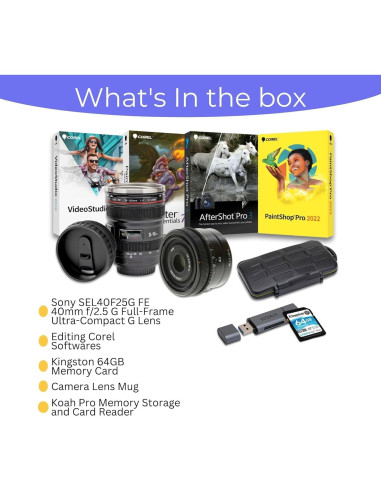 Lente Sony SEL40F25G FE 40mm f/2.5 G Ultra-Compacto