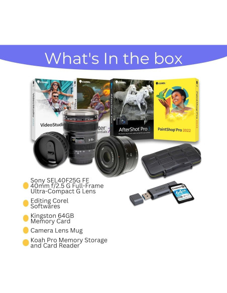 Lente Sony SEL40F25G FE 40mm f/2.5 G Ultra-Compacto