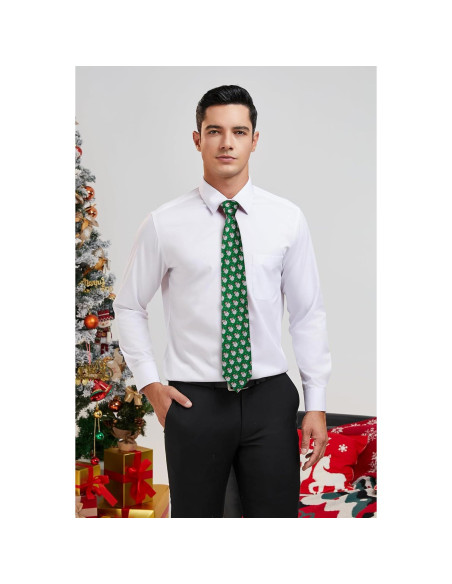Corbata de Navidad HISDERN para Hombres + Pañuelo 31cm