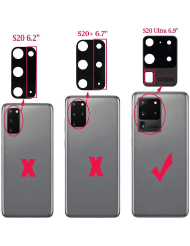 Cubierta de Lente de Cámara Trasera Ubrokeifixit para Galaxy S20 Ultra 6.9"