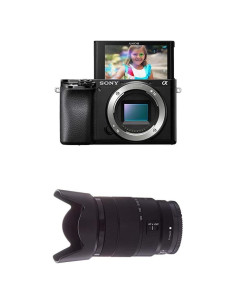 Cámara sin espejo Sony Alpha A6100 + Lente Zoom 18-135mm