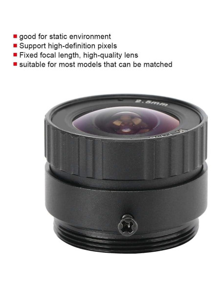 Lente de cámara 2.5mm 3MP CS F1.2 para CCTV
