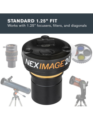 Cámara Planetaria Celestron NexImage 20 - 20MP CMOS para Astrofotografía