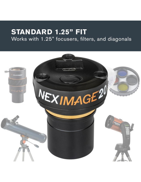 Cámara Planetaria Celestron NexImage 20 - 20MP CMOS para Astrofotografía