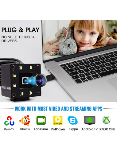 Cámara USB 16MP IFWATER Autofocus 68 Ultra HD Plug&Play