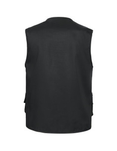 Chaleco de Pesca para Hombre Grande Negro con 15 Bolsillos 2