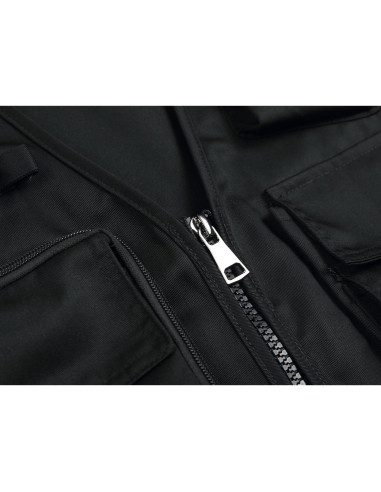 Chaleco de Pesca para Hombre Grande Negro con 15 Bolsillos