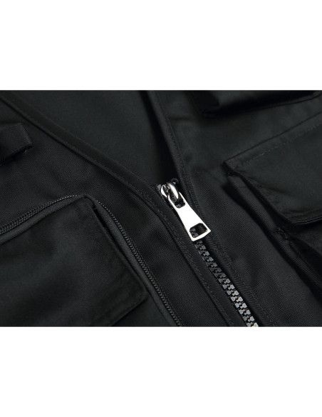 Chaleco de Pesca para Hombre Grande Negro con 15 Bolsillos