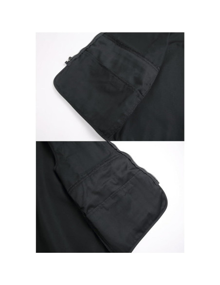 Chaleco de Pesca para Hombre Grande Negro con 15 Bolsillos