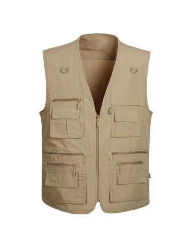 Chaleco de Pesca Lentta para Hombre 16 Bolsillos Secado Rápido