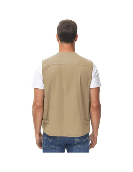 Chaleco de Pesca Lentta para Hombre 16 Bolsillos Secado Rápido