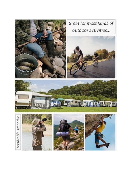 Chaleco de Pesca Gihuo para Hombre Caqui Ligero con Bolsillos