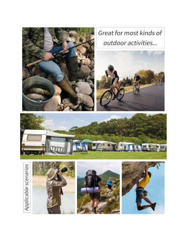 Chaleco de Pesca Gihuo para Hombres con 16 Bolsillos Beige